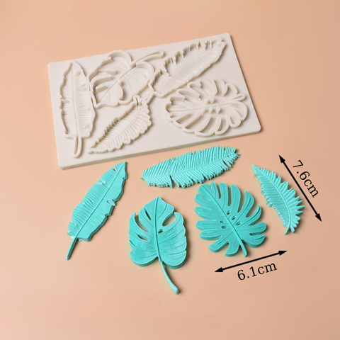 Khuôn F silicon 5 lá cây
