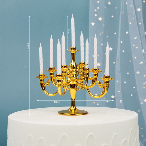 Trang trí giá nến VÀNG BÓNG