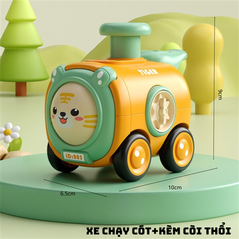 Đồ chơi TÀU THỔI CÒI màu VÀNG nhựa đẹp CHẠY CÓT