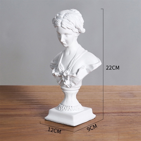 Tượng nữ thần Venus trắng 12x9x22cm
