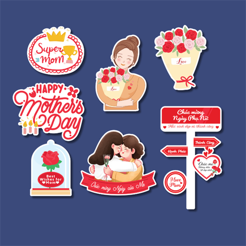Set que giấy PN - HAPPY MOTHER DAY