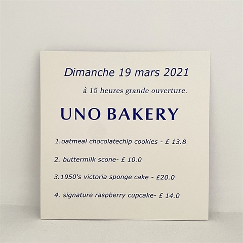 Bảng hiệu chụp ảnh Uno Bakery KT 30*30cm