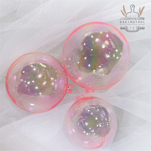 Set bóng trang trí trong Hồng 3 quả (size 4,5,6)