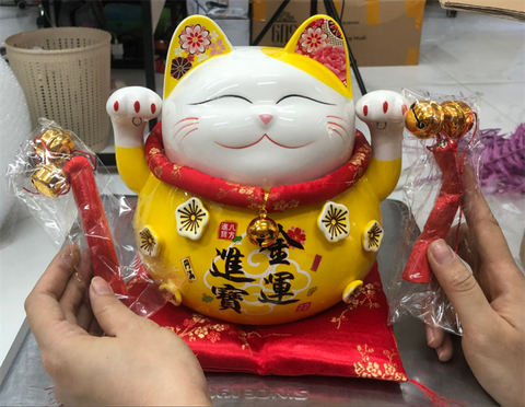 Size 20cm - Mèo thần tài Vàng size trung