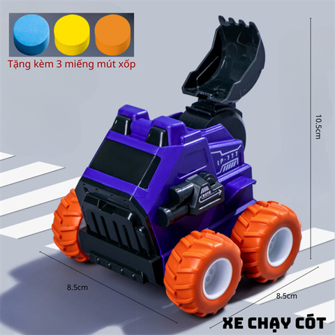 Đồ chơi XE BẮN XANH TÍM + mút XỐP CHẠY CÓT nhựa đẹp