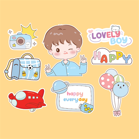 Set que giấy - TN bé TRAI LOVELY BOY (combo2)