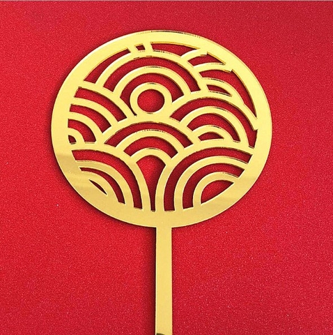 Topper mica 1vòng tròn vẩy cá