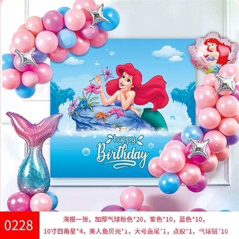 SET Bóng bay + Bóng chữ HPBD + PHụ kiện 0228 (CÓ KÈM BƠM)