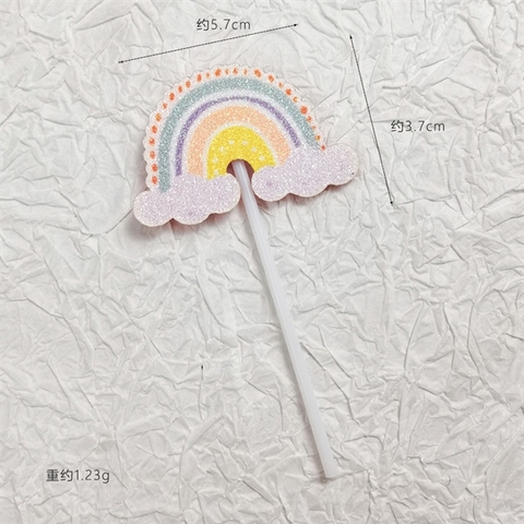 Que cắm cầu vồng vải kim tuyến mix mẫu M3