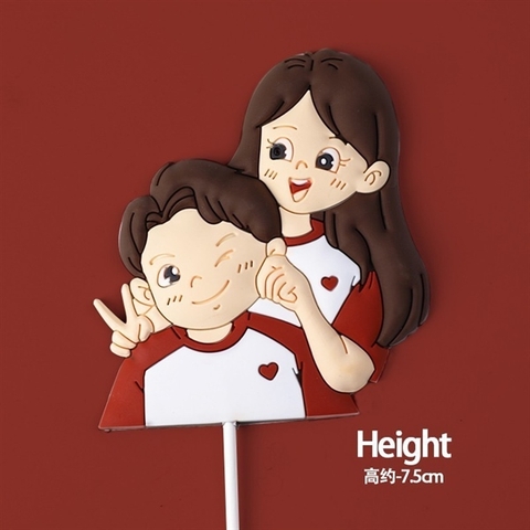 Que kute nhựa cặp đôi véo má đáng iu