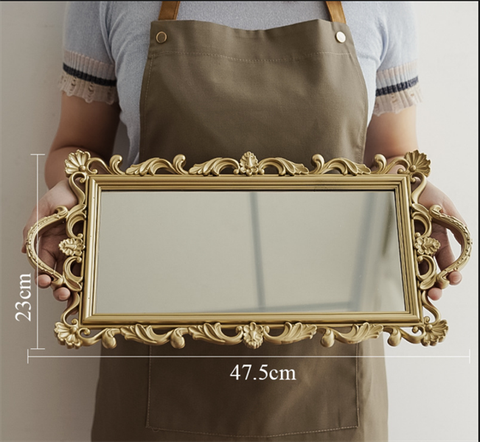 G5- Gương cổ HCN size đại màu vàng 48*23