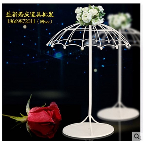 Đạo cụ ô sắt decor TRẮNG 60*38cm
