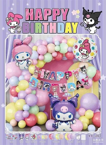 SET Bóng bay + Bóng chữ HPBD + PHụ kiện YY-267 (CÓ KÈM BƠM)