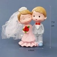 Tượng cô dâu váy hồng + chú rể