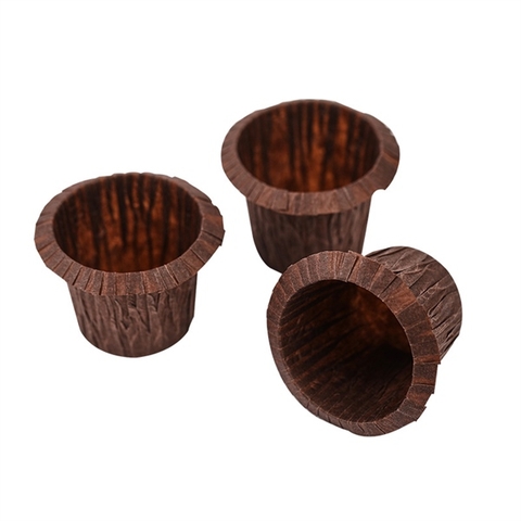 Lót cupcake GIấy NÂU đậm miệng rộng (Lốc 50)