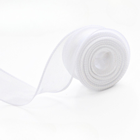 Rb voan 4cm*10m không lõi màu TRẮNG