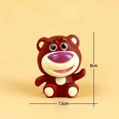 Trang trí gấu nhựa LOTSO ngồi 8cm