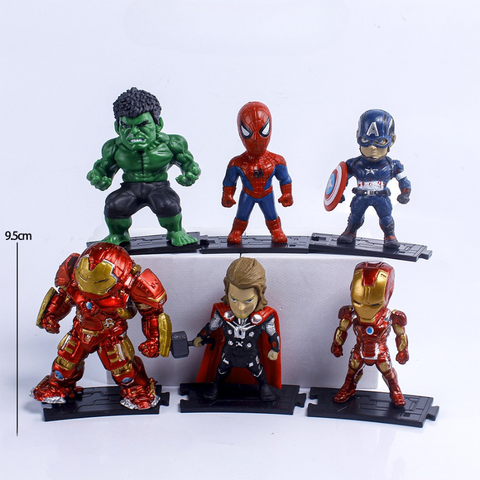 Trang trí 6 siêu anh hùng SIÊU CẤP(nhựa đặc)