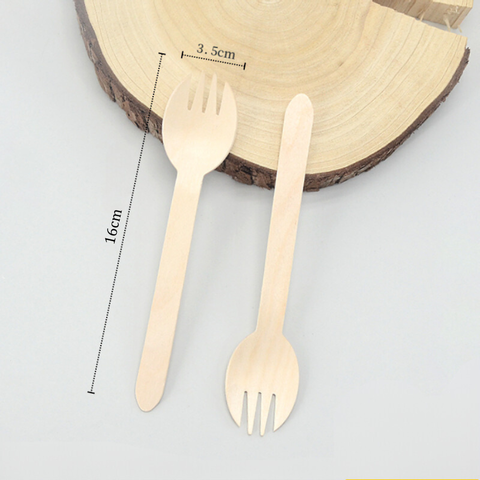 Dĩa gỗ ăn bánh TRÒN bịch 100c (16cm)