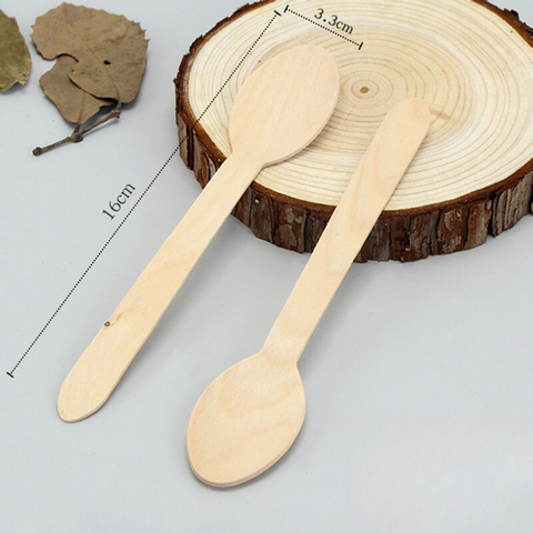 Thìa gỗ ăn bánh bịch 100c (16cm)