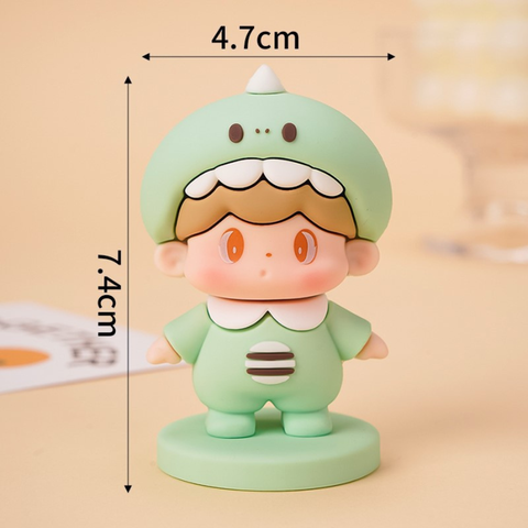 Kute SIÊU CẤP bé TRAI KHỦNG LONG XANH MINT 8cm