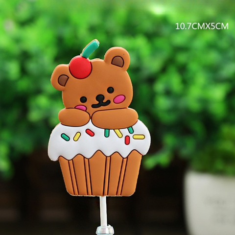 Que kute GẤU NÂU NGỒI BÁNH CUPCAKE