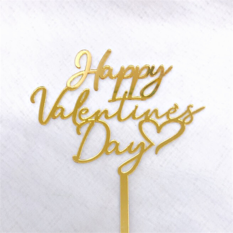 Topper mica VLT trái tim VÀNG