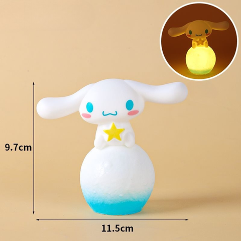 Trang trí CÚN TAI DÀI ngồi CẦU TRÒN kèm ĐÈN