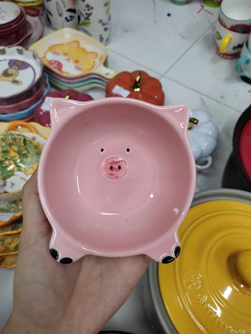 Đĩa chấm heo hồng