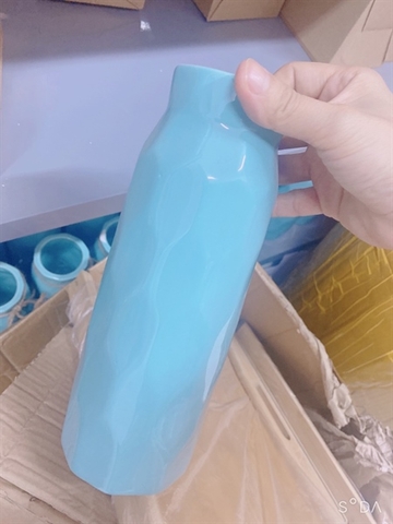 Bình hoa size 25*7cm-xanh ngọc