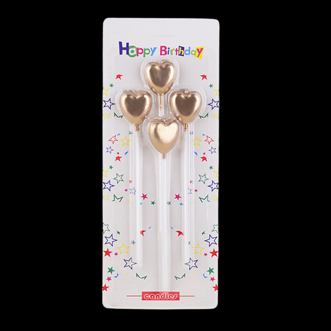 Set 4 nến TIM màu VÀNG ĐỒNG