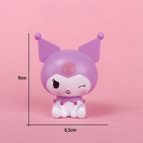Đồ chơi trang trí bé gái KUROMI màu TÍM NHẠT nhựa nhẹ