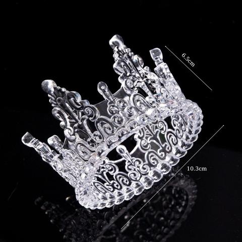 Vương miện nhựa TRONG 10,3CM *6,5CM