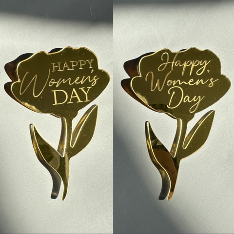 Set 5 MICA Happy Women's day HOA HỒNG VÀNG loại 1