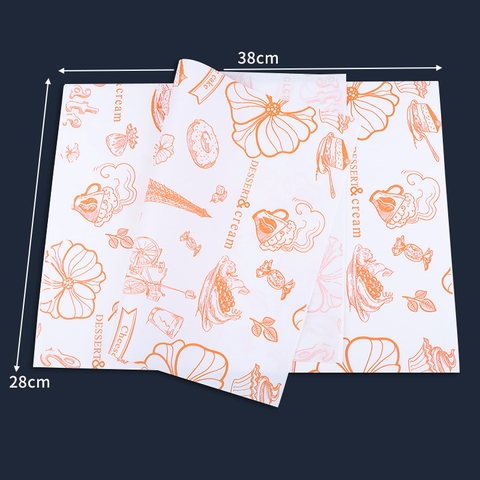 Giấy lót hoạ tiết TRẮNG size 38*28cm bịch 50 tờ (GIAO NGẪU NHIÊN)