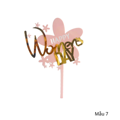 Topper mica 2 lớp Happy Womensday MẪU 7