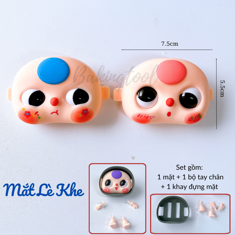 Set MẶT + TAY CHÂN Baby three MẮT LÈ KHE