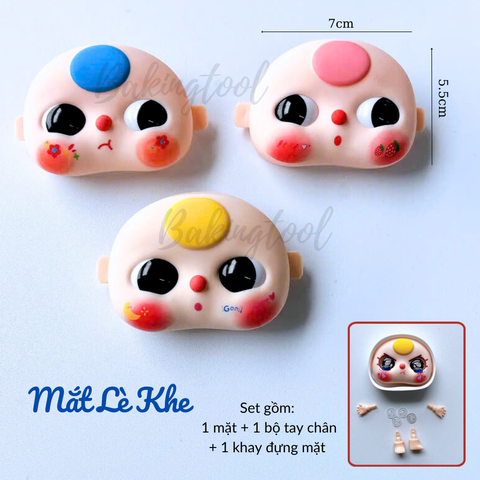 Set MẶT + TAY CHÂN Baby three MẮT LÈ KHE