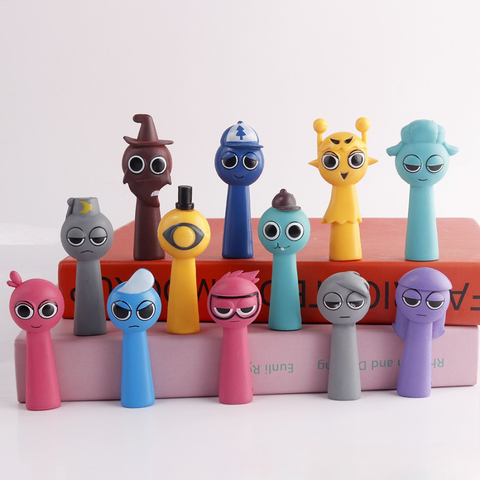 Đồ chơi Set 12 con SPRUNKI sắc màu NHỰA ĐẶC ĐẸP