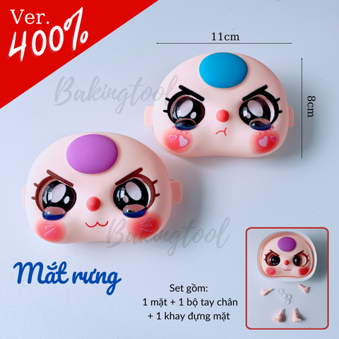 Đồ chơi mặt baby three BB3 MẮT RƯNG 400%