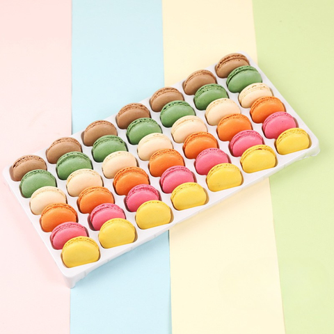 Bánh macaron tròn 42 cặp SẮC MÀU 320g hàng nhập