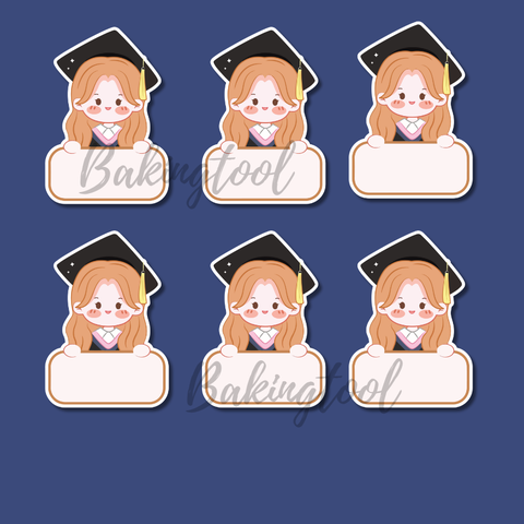 Set que giấy TN- TAG 50 Bé GÁI áo cử nhân