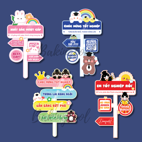 Set que giấy TN- Biển chỉ TỐT NGHIỆP