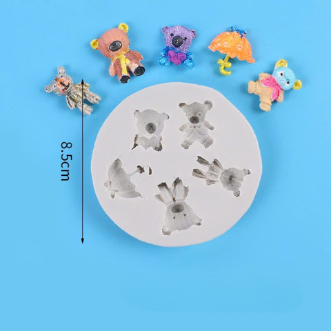 Khuôn F SLc 4 Con Gấu + Ô