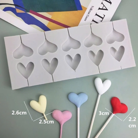 Khuôn F SLC 10 tim bàng nhau có que cắm