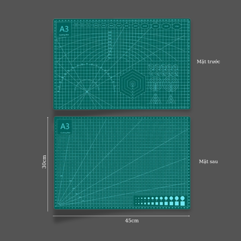 Bảng lót đất nặn A3 size 2,5mm*45*30cm MÀU XANH