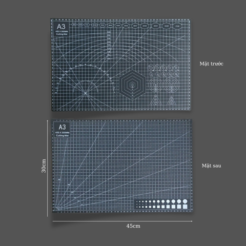 Bảng lót đất nặn A3 size 2,5mm*45*30cm MÀU ĐEN