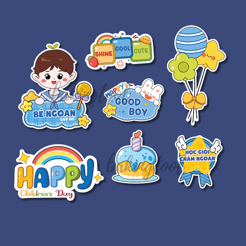 Set que giấy - TN Bé ngoan trai Xanh