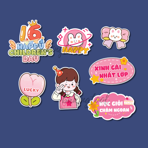 Set que giấy - TN Xinh gái nhất lớp