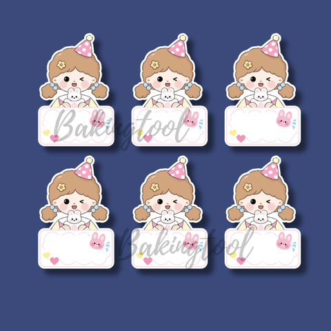 Set que giấy TN-TAG 50 bé gái thỏ